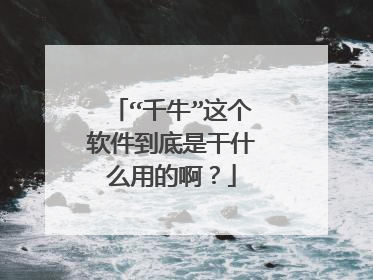 “千牛”这个软件到底是干什么用的啊?