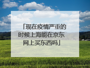 现在疫情严重的时候上海能在京东网上买东西吗