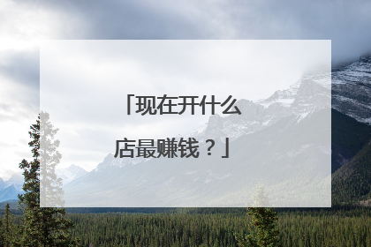 现在开什么店最赚钱?