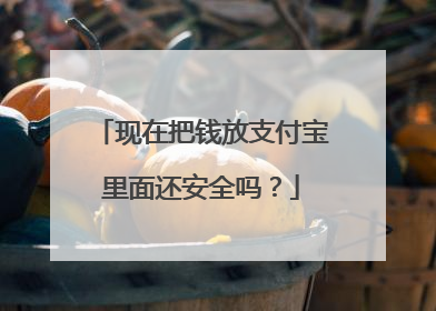 现在把钱放支付宝里面还安全吗?