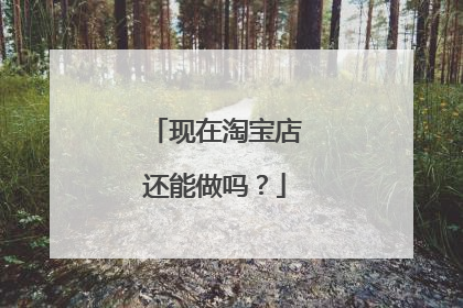 现在淘宝店还能做吗?
