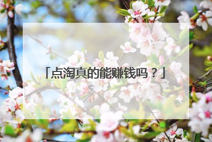 点淘真的能赚钱吗?