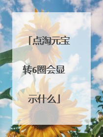 点淘元宝转6圈会显示什么