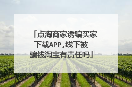 点淘商家诱骗买家下载APP,线下被骗钱淘宝有责任吗