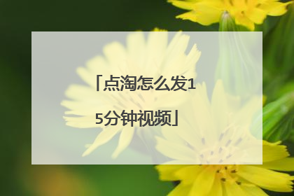 点淘怎么发15分钟视频