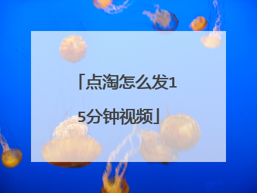 点淘怎么发15分钟视频