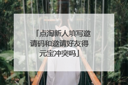 点淘新人填写邀请码和邀请好友得元宝冲突吗