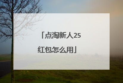 点淘新人25红包怎么用
