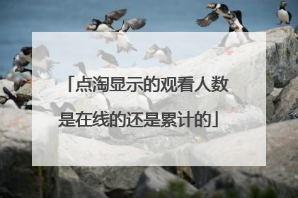 点淘显示的观看人数是在线的还是累计的