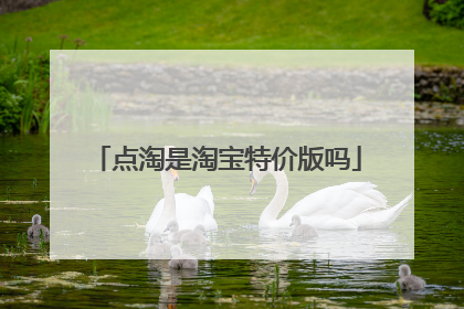 点淘是淘宝特价版吗
