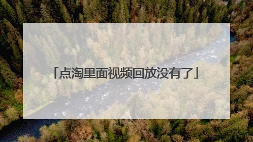 点淘里面视频回放没有了