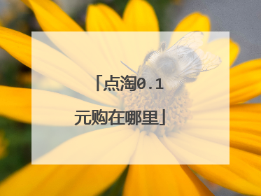 点淘0.1元购在哪里