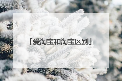 爱淘宝和淘宝区别