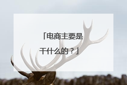 电商主要是干什么的？