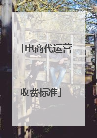 电商代运营收费标准
