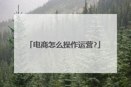 电商怎么操作运营?