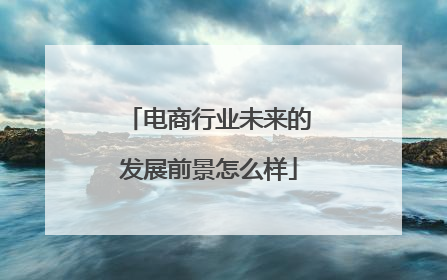 电商行业未来的发展前景怎么样
