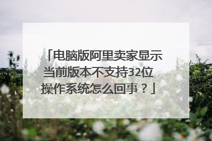 电脑版阿里卖家显示当前版本不支持32位操作系统怎么回事?