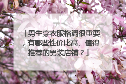 男生穿衣服格调很重要,有哪些性价比高、值得推荐的男装店铺?