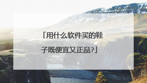 用什么软件买的鞋子既便宜又正品?