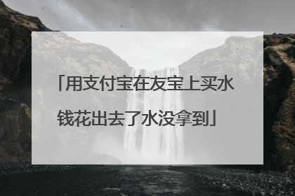 用支付宝在友宝上买水钱花出去了水没拿到