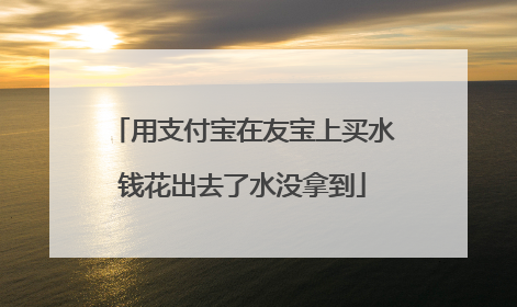 用支付宝在友宝上买水钱花出去了水没拿到