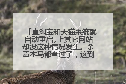 直淘宝和天猫系统就自动重启,上其它网站却没这种情况发生。杀毒木马都查过了,这到底什么问题?怎么办