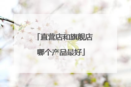 直营店和旗舰店哪个产品最好