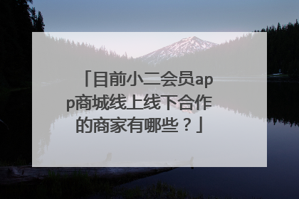 目前小二会员app商城线上线下合作的商家有哪些?