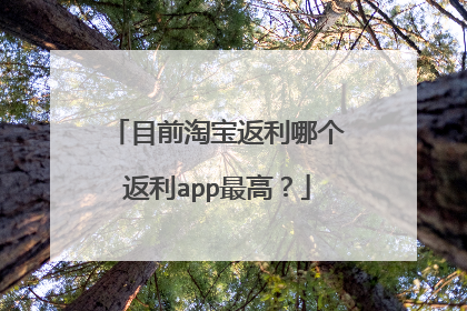 目前淘宝返利哪个返利app最高?
