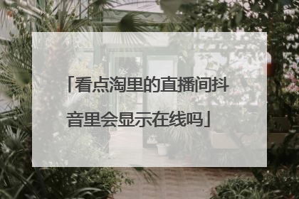 看点淘里的直播间抖音里会显示在线吗