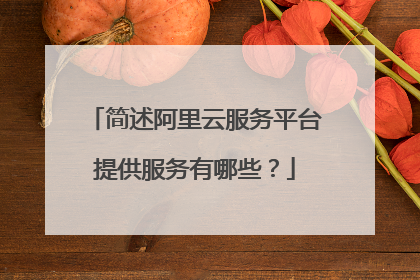 简述阿里云服务平台提供服务有哪些？