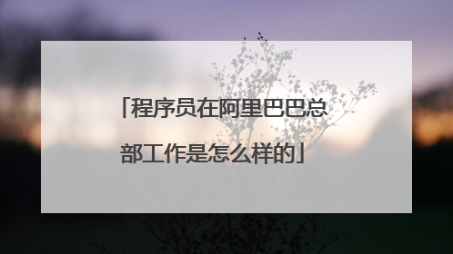 程序员在阿里巴巴总部工作是怎么样的