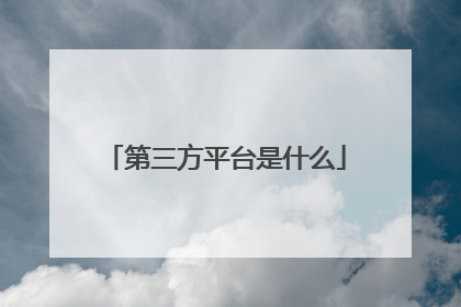 第三方平台是什么