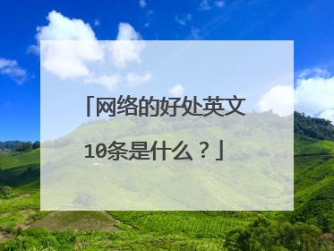 网络的好处英文10条是什么?