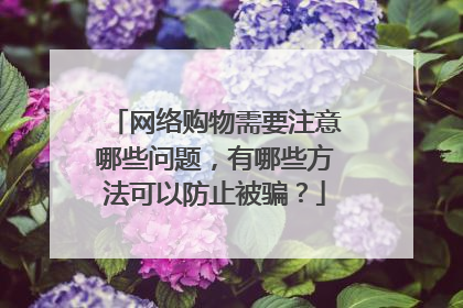 网络购物需要注意哪些问题，有哪些方法可以防止被骗？