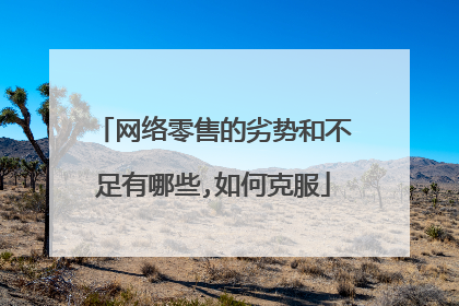 网络零售的劣势和不足有哪些,如何克服