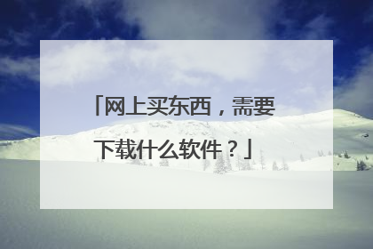 网上买东西,需要下载什么软件?