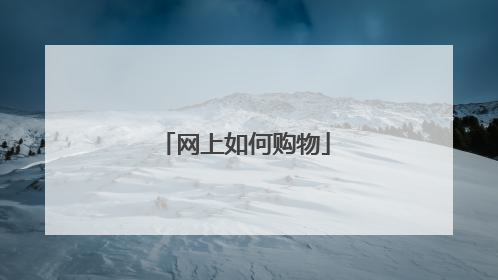 网上如何购物