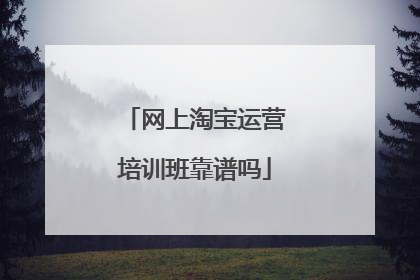 网上淘宝运营培训班靠谱吗