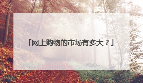 网上购物的市场有多大?