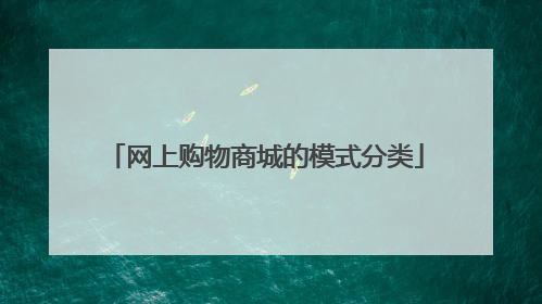 网上购物商城的模式分类