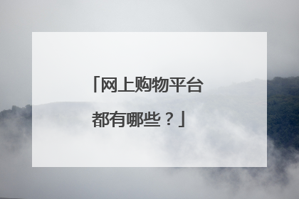 网上购物平台都有哪些？