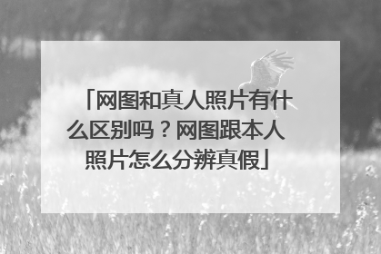 网图和真人照片有什么区别吗?网图跟本人照片怎么分辨真假