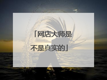网店大师是不是真实的
