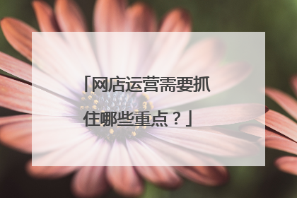 网店运营需要抓住哪些重点?
