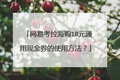 网易考拉海购18元通用现金券的使用方法?
