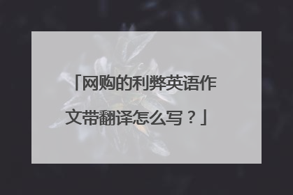 网购的利弊英语作文带翻译怎么写?