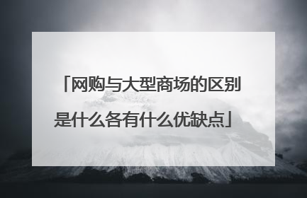 网购与大型商场的区别是什么各有什么优缺点
