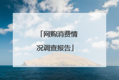 网购消费情况调查报告